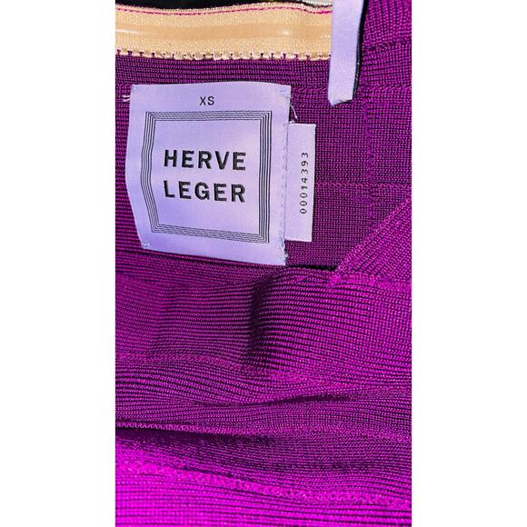 Strapless Herve Leger Bodycon size XS, 
Style HLTD6253 Magenta - Picture 11 of 11